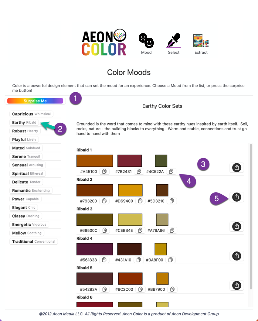 Aeon Color app screenshot