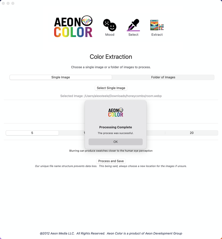 Aeon Color app screenshot